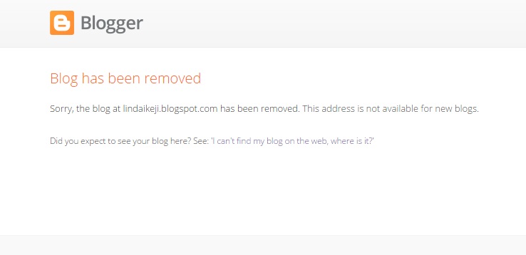 Linda Ikeji Blog Taken Down