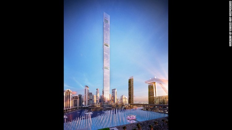 Dubai One Tower - The 711-meter Dubai One Tower would be the tallest residential building in the world.